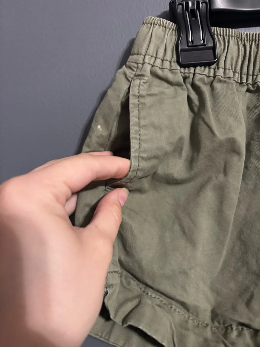 Carter's Girls Forest Green gorpcore 100% cotton Fairycore Shorts Size 8/8A